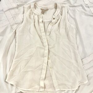 Banana Republic white Sleeveless Blouse XS